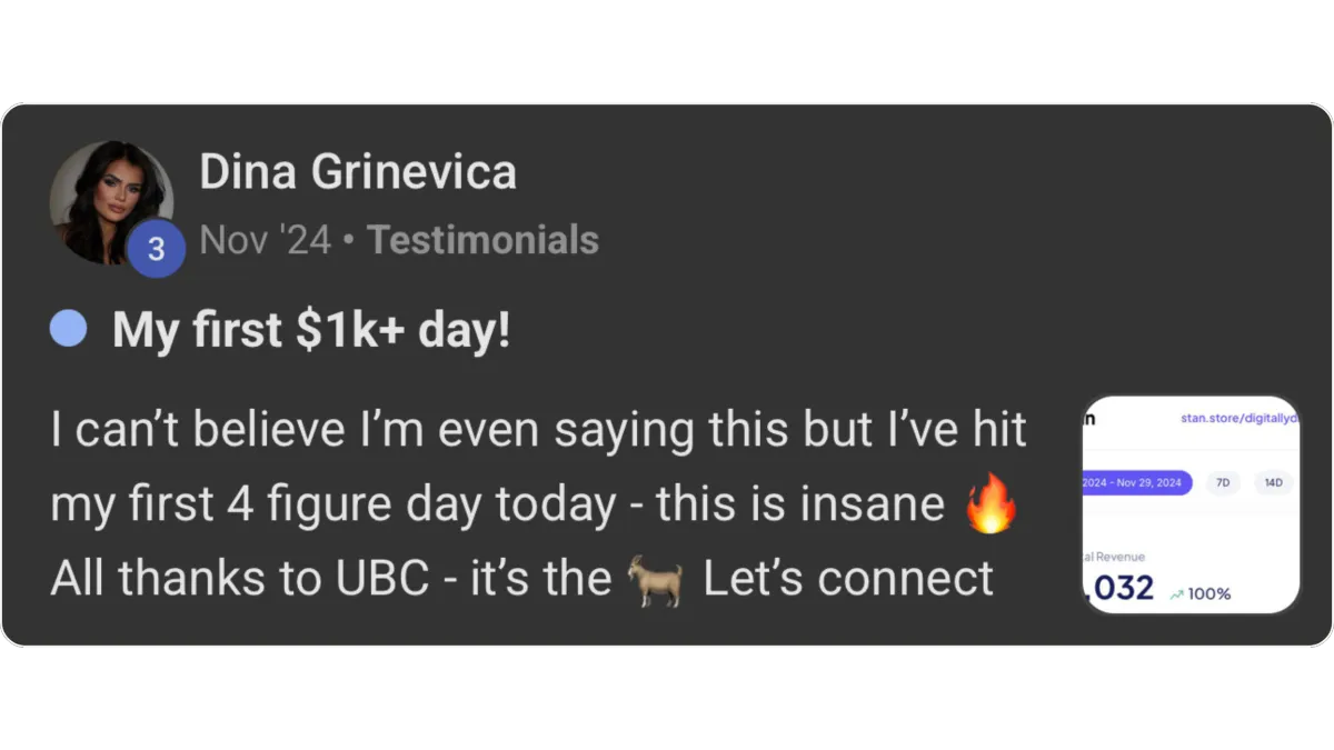 Student testimonial from Victor Lima — $24K+ in 12 weeks